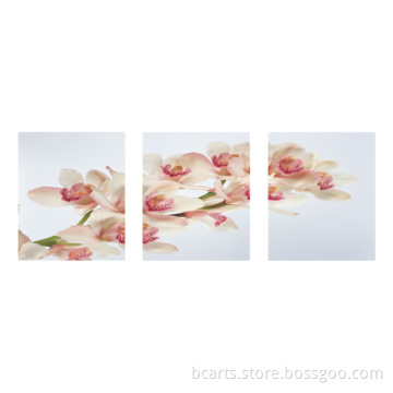 Wholesale House Wall Decoration artwork group flower designs fabric painting